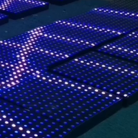 Prix d'usine – Panneaux de sol LED lumineux 3D RGB numériques connectés par fil, 12x12 points, pour scène, piste de danse, fêtes et bars