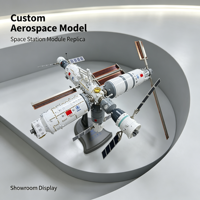 Modèle d'affichage de station spatiale aérospatiale modulaire