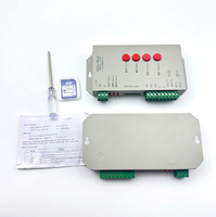 Контроллер T1000S 2048 пикселей DMX 512 с SD-картой для светодиодных лент WS2801 WS2811 WS2812B LPD6803, DC5V-24V, полноцветный RGB-контроллер