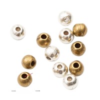 Perle d'espacement ronde à grand trou en alliage de zinc bronze antique pour bracelets en cuir style bohème
