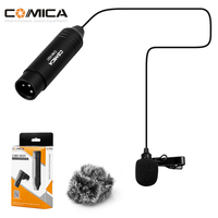 Microphone cravate filaire cardioïde COMICA XLR avec boîtier en alliage d'aluminium et plastique, super blindage, réponse en fréquence 60Hz-20kHz