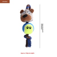 Jouet à mâcher pour chien en corde de coton et velours côtelé, interactif, pour la dentition, en stock usine JXANRY, en promotion