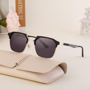 Gafas de sol de estilo europeo americano para hombre, UV400, montura de PC, gafas de sol de clase 2, gafas de conducción, color negro SL-H2420 - Product Image 4