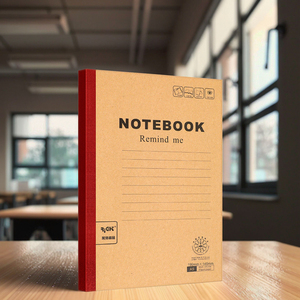 Cuaderno A5 líneas horizontales ejercicio cubierta de cuero hilo costura encuadernación Formato de hojas sueltas para estudiantes uso escolar disponible - Product Image 4