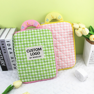 Bolsa de <span class=keywords><strong>forro</strong></span> de manga de ordenador portátil a cuadros de tablero de ajedrez personalizable de alta calidad para <span class=keywords><strong>MacBook</strong></span> iPad <span class=keywords><strong>Pro</strong></span> - Product Image 1