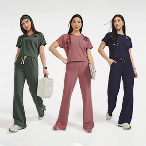 Ensembles de blouses médicales unisexes sans couture en tissu polycoton personnalisé, détection d'aiguilles OEM, universels - Product Image 6