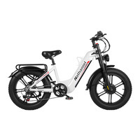 Vélo électrique de montagne sportif avec moteur arrière sans balais 20*4 Fat Tire, batterie au lithium 7 vitesses et freins à disque hydrauliques doubles