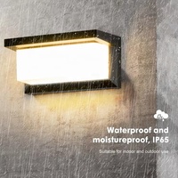 Luminaire solaire moderne en aluminium pour clôture de balcon de jardin, 9W, IP65, étanche, lumière murale LED, forme cylindrique/carrée, extérieur