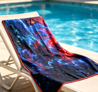 Low MOQ Custom Microfiber Beach Towel Solid Color for Hotel B&B Absorbent Bath Towel