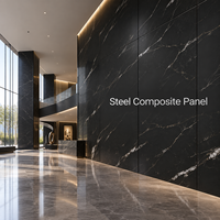 Panneau composite en acier à motif ardoise de 3 mm, 4 mm, 5 mm pour les panneaux muraux de réception d'hôtel