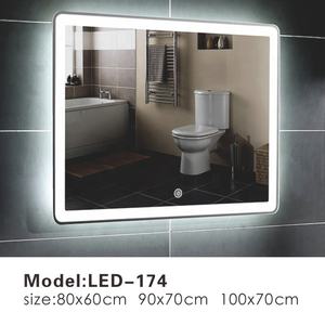 Miroir de courtoisie de salle de bain moderne désembuant le miroir de maquillage éclairé par LED <span class=keywords><strong>Clairol</strong></span> pour la salle de bain d'hôtel - Product Image 6