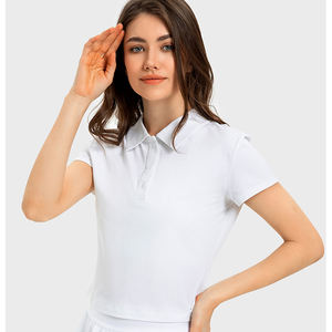 Polo de manga corta ecuestre refrigerado por agua para mujer, camisa ligera para montar a caballo de secado rápido - Product Image 3