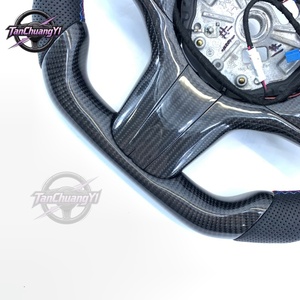 Volant en fibre de carbone véritable personnalisé avec chauffage, <span class=keywords><strong>prix</strong></span> net pour <span class=keywords><strong>BMW</strong></span> G30 G87 G80 G82 G81 F90 G06 G05 G20 G22 Série 3 - Product Image 2