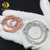 Bijoux de mode très demandés, chaîne en or plaqué 18 carats, chaîne cubaine en argent sterling 925