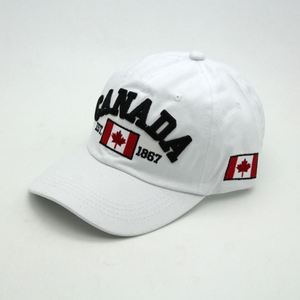 Gorra de béisbol de moda para adultos, con logo 3D bordado CANADA 1867, característica de tela común - Product Image 5