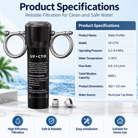 Purificateur d'eau domestique, ultrafiltration, filtration au charbon actif, eau potable propre pour la cuisine à domicile