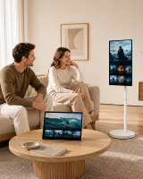 Smart TV LED 2K da 27 Pollici con Touch Screen, Android TV, 128GB di Memoria, Batteria da 9000mAh, WiFi Integrato, per Animazioni e Testo in Centri Commerciali e Metropolitane