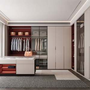 Custom Nordic Hotel Furniture <b>White</b> Cupboard <b>Sliding</b> <b>Door</b> <b>Wardrobe</b> Cabinet Light for Bedroom Closet - Product Image 4