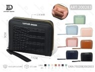 Women's Single Pull <b>Wallet</b> Small Size Microfiber Synthetic Leather Zip Closure Daily Use - Product Image 1