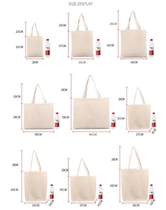 Bajo MOQ personalizado pequeño mediano grande 6oz 8oz 10oz 12oz 16oz sarga reciclada crepé algodón lona bolsa de compras de la tienda de comestibles - Product Image 2