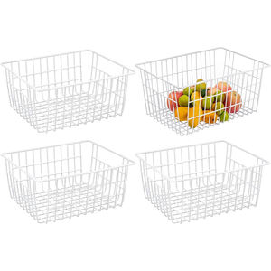 Panier de rangement pour congélateur empilable moderne, résistant à la rouille, en acier inoxydable, en maille métallique, écologique, organisateur de réfrigérateur pour aliments - Product Image 4