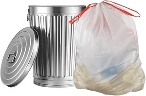 Sac à feuilles à cordon de serrage 30-33 gallons en LDPE, sac jetable pour déchets de jardin, usage domestique, fermeture à nouer - Product Image 5