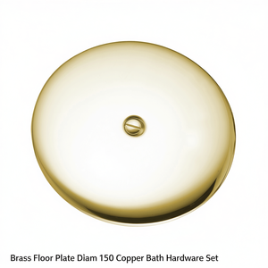 Plaque de sol en laiton diamètre 150, ensemble de quincaillerie de salle de bain en cuivre - Product Image 3