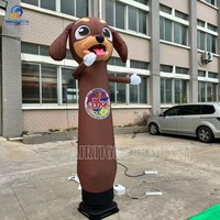 Danseur d'air gonflable en forme de chien sur le thème des animaux personnalisé pour les événements