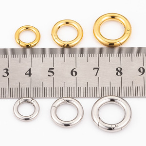 Cao đánh bóng 316L thép không gỉ không thấm nước không phai 18K vàng PVD mạ vòng hình dạng mùa xuân khóa <span class=keywords><strong>Clasp</strong></span> cho vòng cổ - Product Image 6