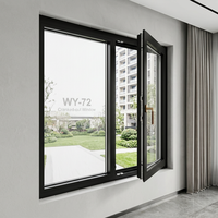 DERCHI Fenêtre d'appartement personnalisée, durable, design français moderne, isolation phonique, isolation murale, fenêtre anti-ouragan, cadre en aluminium