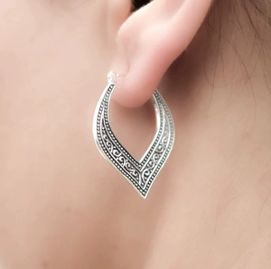 New Trendy Silver Plated Alloy Bohemian Hoop <strong>Earrings</strong> Women Tassel Butterfly <strong>Lightening</strong> Hollow Heart <strong>Earrings</strong> - Product Image 4