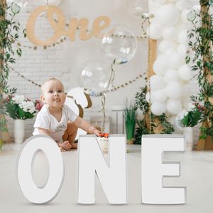 8inch First Year Birthday Charcuterie Board ONE Letters Fillable Paperboard White for Party Snacks Display - Product Image 4