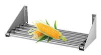 Estante de Cocina Colgante de Acero Inoxidable para Microondas y Montaje en Pared, Color Plateado, Diseño Desmontable Sostenible, Precio de Fábrica