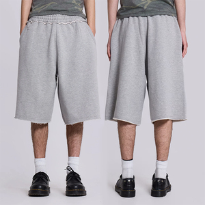 Oem 460GSM <strong>Men's</strong> 100% Cotton HeavyWeight Jogge Blank Sweat <strong>Shorts</strong> Mid Elastic Waist Distressed Plus Size <strong>Men's</strong> <strong>Shorts</strong> <strong>for</strong> <strong>Men</strong> - Product Image 3