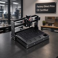 Mini routeur CNC haute précision 3020 Pro de bureau, machine de gravure laser 3 axes pour bijoux, bouteilles d'eau, porte-clés, cadeaux personnalisés