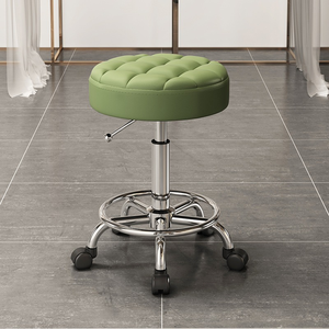 เก้าอี้เสริมสวย รุ่นพิเศษ พร้อมล้อเลื่อนหมุนและยกได้ สำหรับร้านเสริมสวย เก้าอี้ช่างทำผมมืออาชีพสำหรับร้านทำผม เก้าอี้ใช้ในบ้าน - Product Image 6