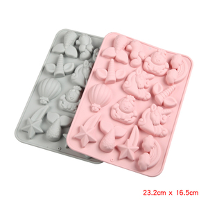 Stampo in Silicone Ecologico a 14 Cavità a Forma di <span class=keywords><strong>Sirena</strong></span> e Unicorno, per Barrette, Caramelle, Waffle e Cioccolato, per Pasticceria, di Cathylin - Product Image 2