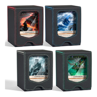 Boîte de rangement magnétique pour cartes à collectionner compatible avec MTG Commander, capacité de 100 cartes TCG à double pochette.