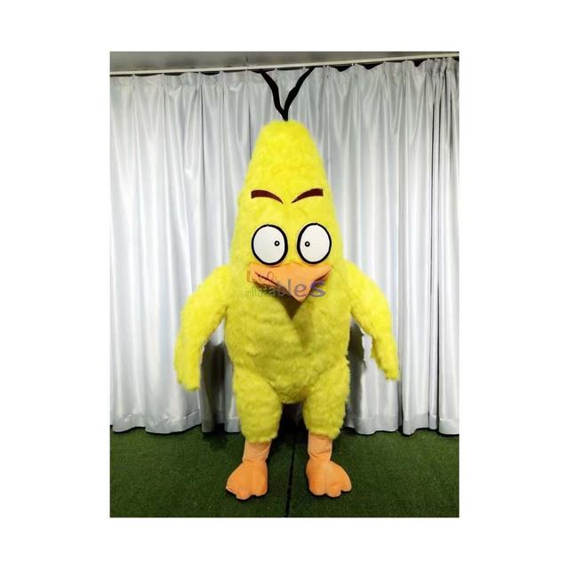 Angry Yellow Bird Character Chuck Inflatable Walking Mascot Costume Inflatable Yellow Bird Chuck Mascot Costume for Adult