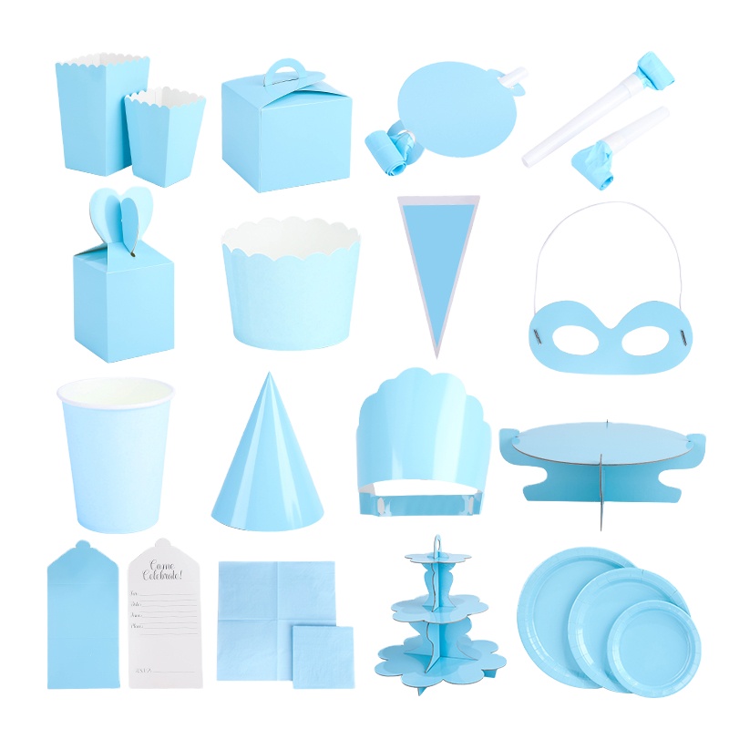 Высококачественные товары для вечеринок, набор бумажных тарелок, украшения для дня рождения