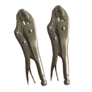 Empuñaduras de tornillo de Banco de punta redonda de 10 pulgadas, Alicates de bloqueo, bloqueo de canal de mandíbula curva para prensado, acero, cromo vanadio, OEM personalizable - Product Image 1
