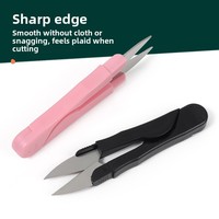 Petits ciseaux en forme de V pour usage domestique nouveau modèle coupe-fil couvert pour la couture point de croix fil coupe de ligne de pêche