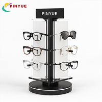 Présentoir de Comptoir en Acrylique Transparent à Niveaux pour Lunettes, avec Logo Personnalisé, pour Magasin d'Optique et Présentation de Lunettes de Soleil en Magasin de Détail