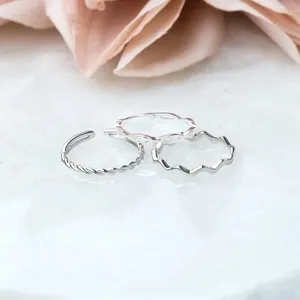 925 standart gümüş kaplama moda kişilik ayarlanabilir hassas ayak baş parmağı yüzüğü kadınlar için