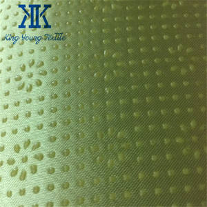 Tissu de satin brillant de polyester enduit de silicone/tissu antidérapant pour le matériel de protection de pantoufles/chaussures de bébé - Product Image 3