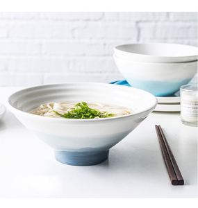 Minimalist Plain Alps Gradient Color Ceramic Bowl Plate Service for 4 Dinnerware <b>Set</b> - Product Image 6
