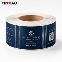 Autocollants personnalisés Yingao, impression UV sur feuille d'argent, imperméables, brillants, étiquettes pour eau purifiée en rouleau, minimalistes, modernes, raffinés, durables