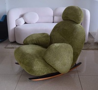 Fauteuil canapé-lit simple et élégant de style européen confortable fauteuil à bascule chaises à bascule en bois pour adultes
