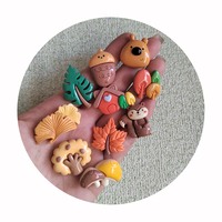 Breloques en résine à dos plat Feuille d'automne, Breloques mignonnes pour slime, Thème automne pour embellissement de scrapbooking, Thanksgiving, Halloween, Projets DIY