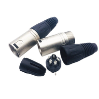 Connecteur XLR Mâle Femelle Aiguille en Cuivre 4/5 Broches Noir Cannon XLR 4/5 Broches